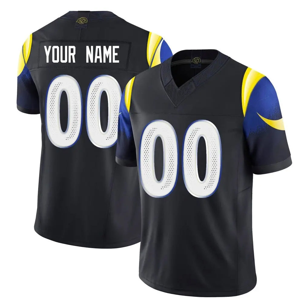 Jdoa Custom LA.Rams Black Midnight Rivalries Collection Limited Home Game Any Name & Numbers Stitched Jerseys