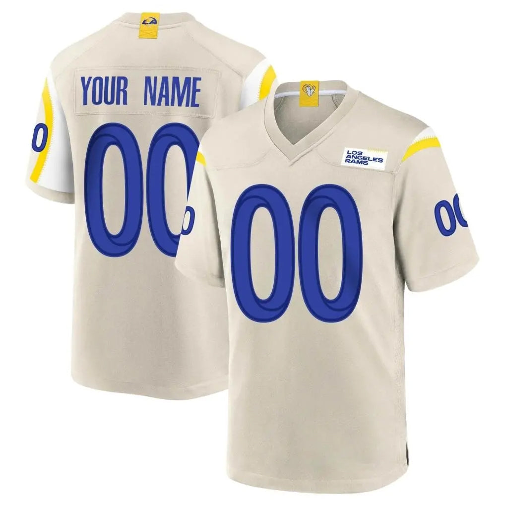 Jdoa Custom LA.Rams Bone Home Game Any Name & Numbers Stitched Jerseys