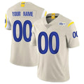 Jdoa Custom LA.Rams Bone Limited Vapor Home Game Any Name & Numbers Stitched Jerseys
