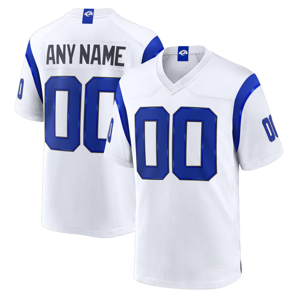 Jdoa Custom LA.Rams Fearsome White Home Game Any Name & Numbers Stitched Jerseys