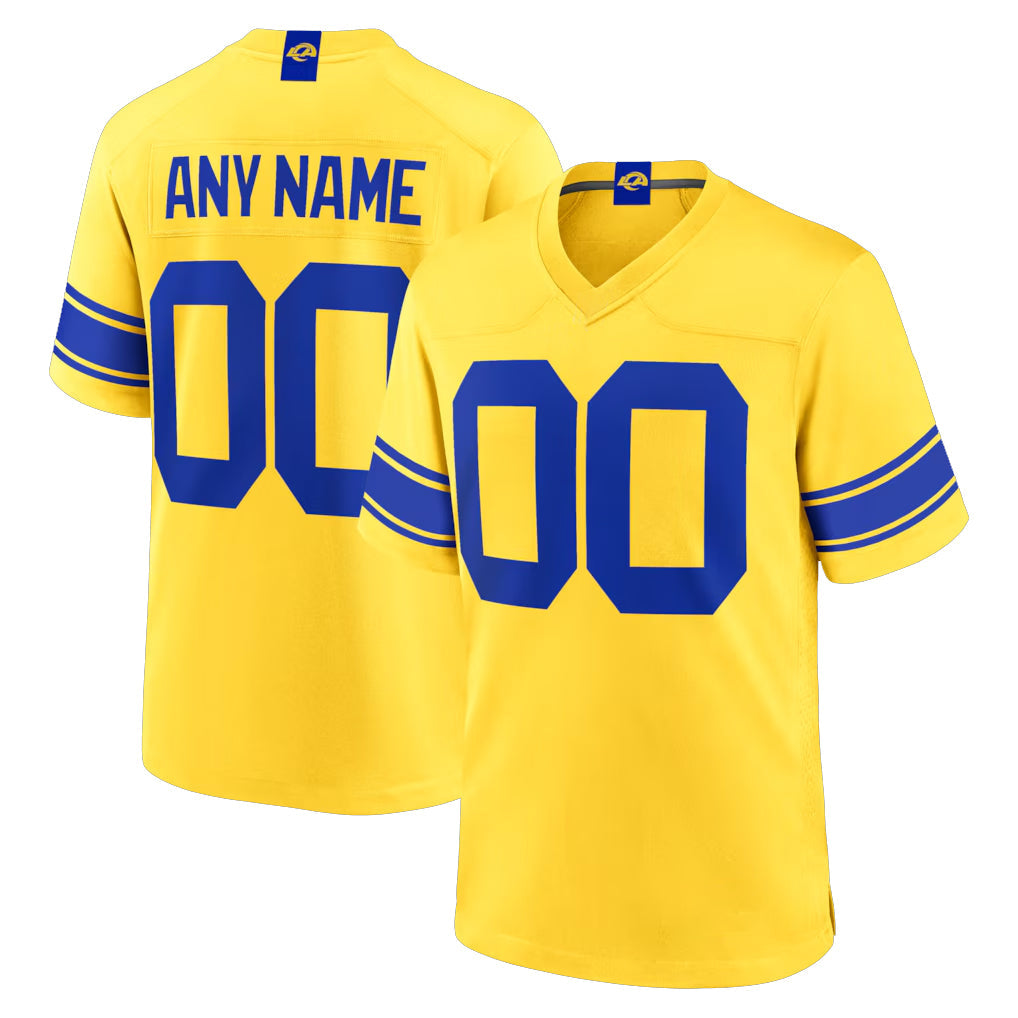 Jdoa Custom LA.Rams Gold Classic Sol Home Game Any Name & Numbers Stitched Jerseys