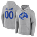 Jdoa Custom LA.Rams Light Gray Pullover Hoodie Limited Game Any Name & Numbers Stitched Jerseys