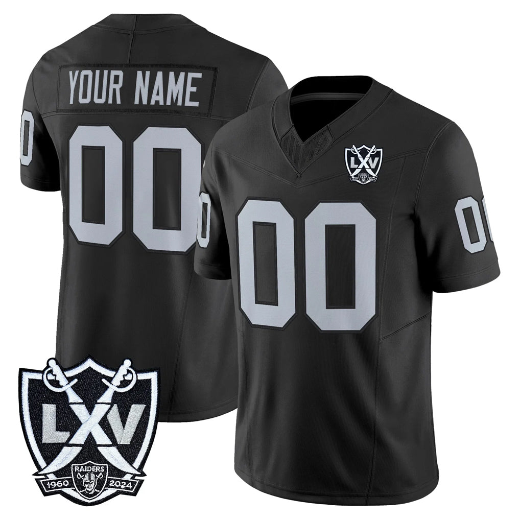 Jdoa Custom LV.Raiders Black 2026 Vapor Limited Home Game Any Name & Numbers Stitched Jerseys