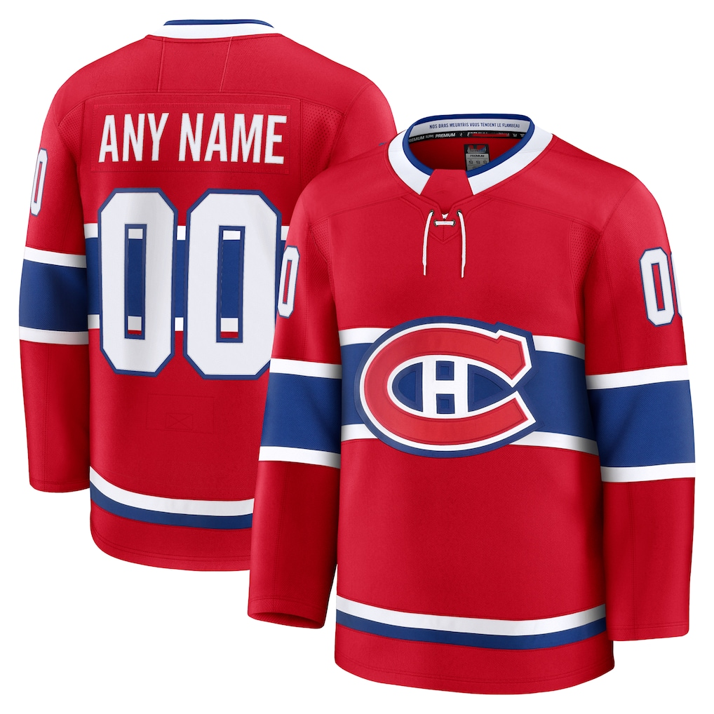 Jdoa Custom M.Canadiens Red Home Premium Jerseys