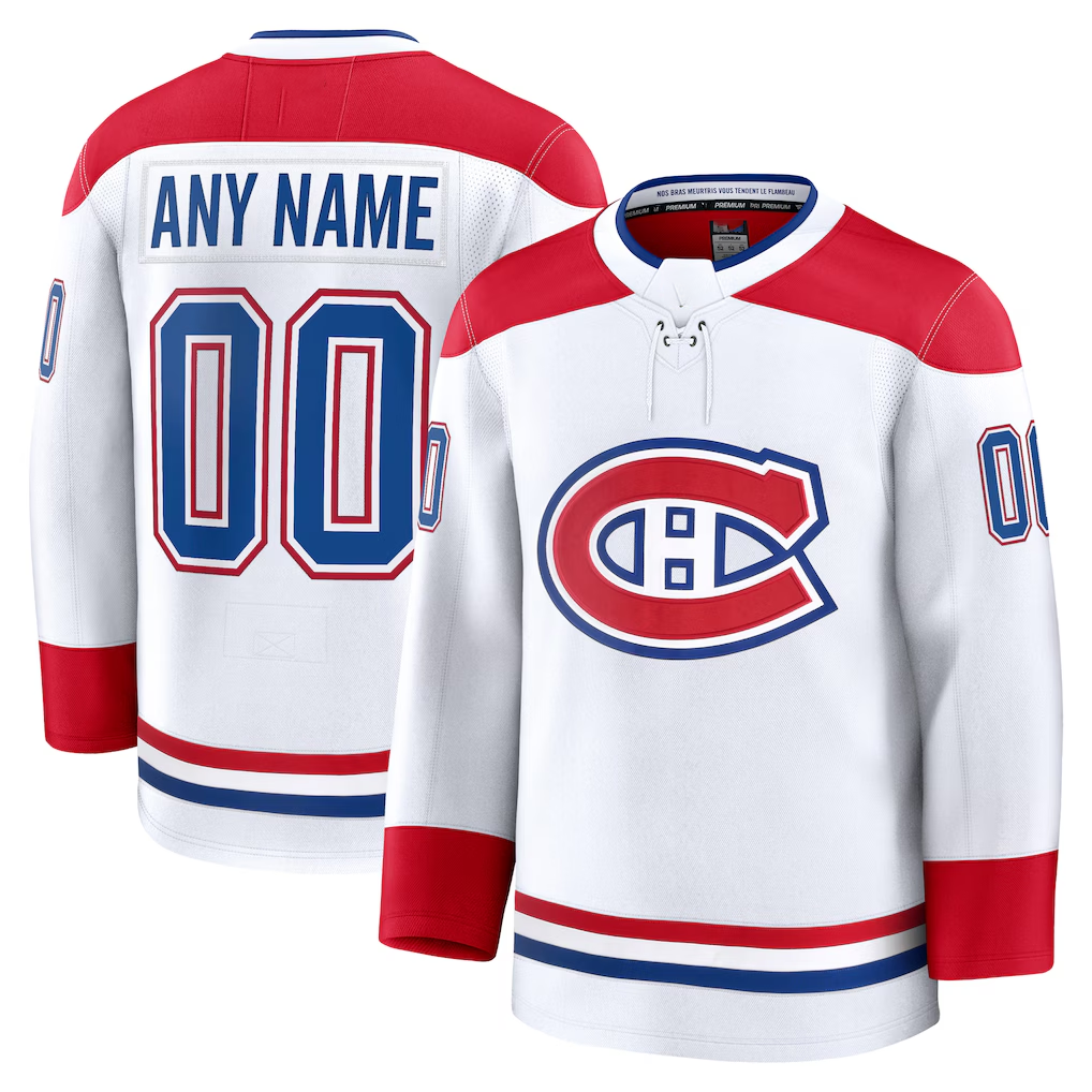 Jdoa Custom M.Canadiens White Away Premium Jerseys