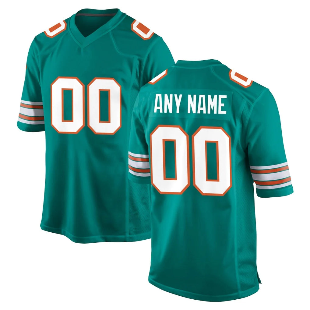 Jdoa Custom M.Dolphins Aqua Alternate Home Game Any Name & Numbers Stitched Jerseys