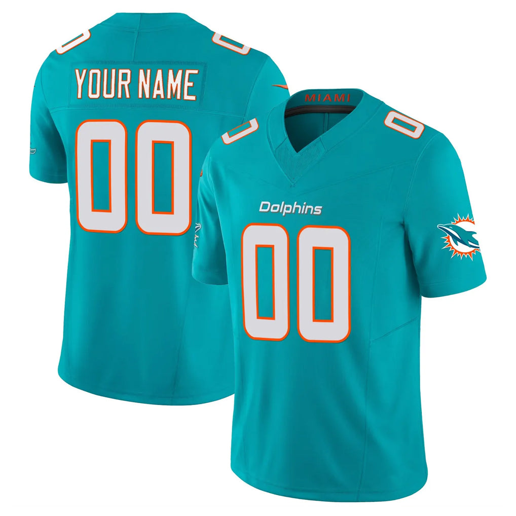 Jdoa Custom M.Dolphins Aqua Limited Vapor F.U.S.E. Home Game Any Name & Numbers Stitched Jerseys