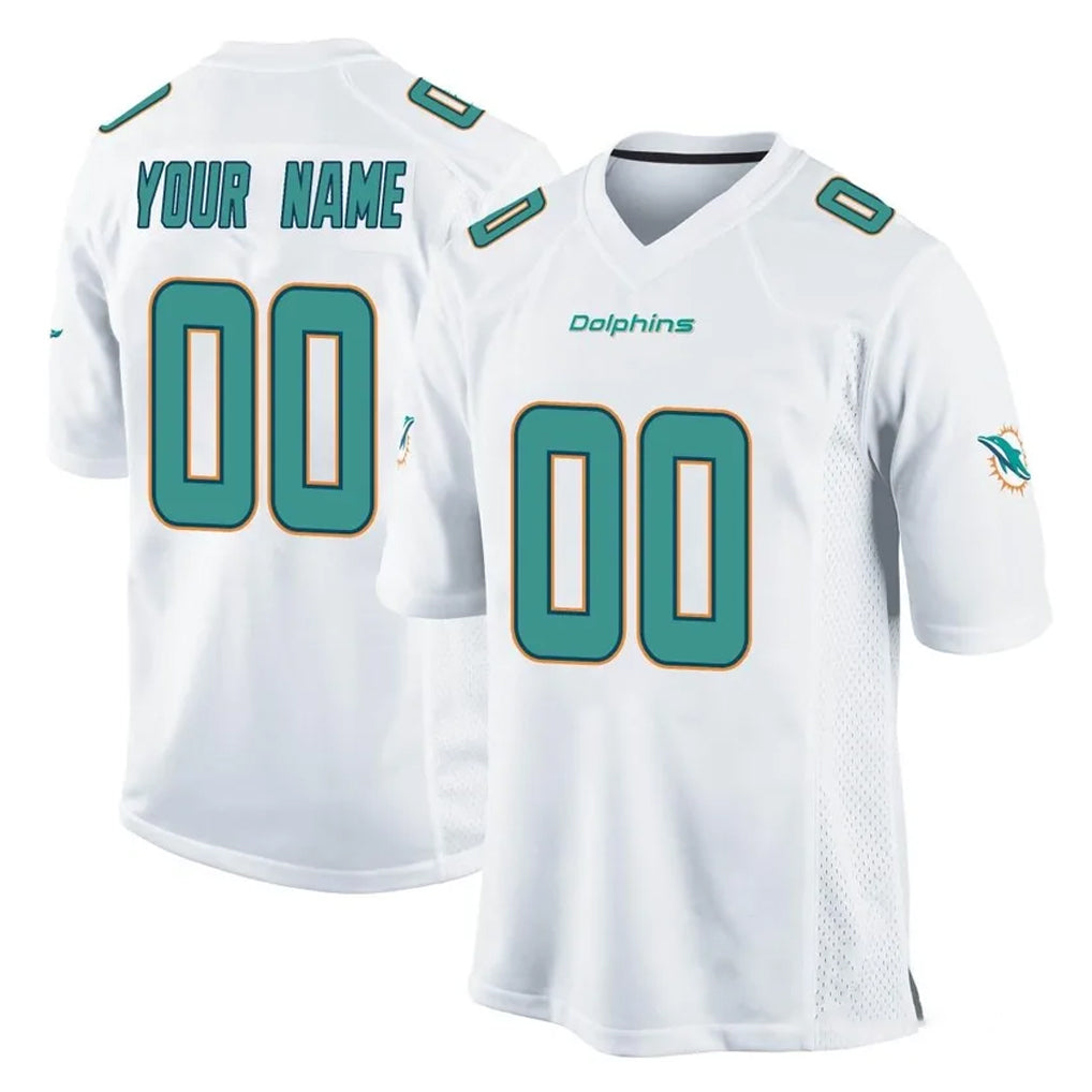 Jdoa Custom M.Dolphins White Home Game Any Name & Numbers Stitched Jerseys