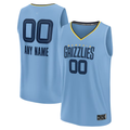 Jdoa Custom M.Grizzlies Light Blue Fast Break Stitched Jerseys- Statement Edition