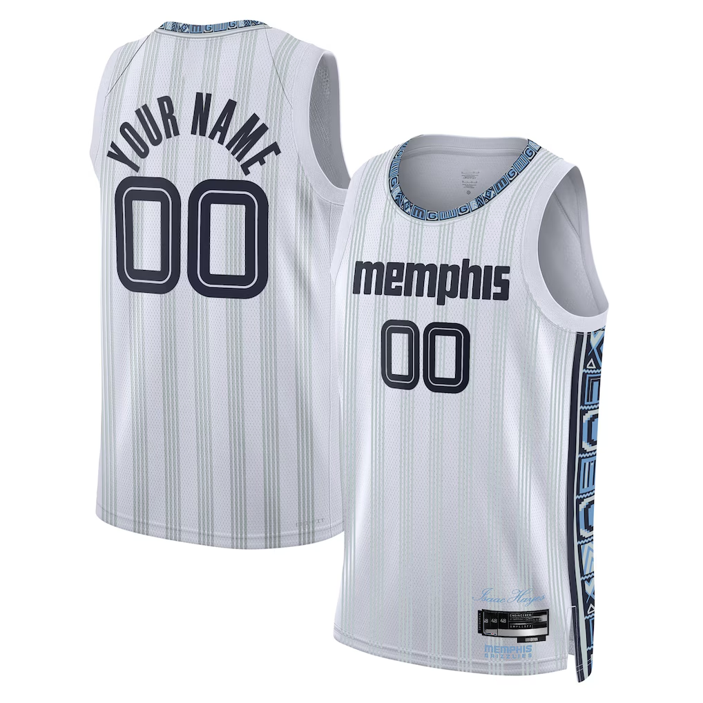 Jdoa Custom M.Grizzlies White 2025-2026 City Edition Swingman Stitched Jerseys