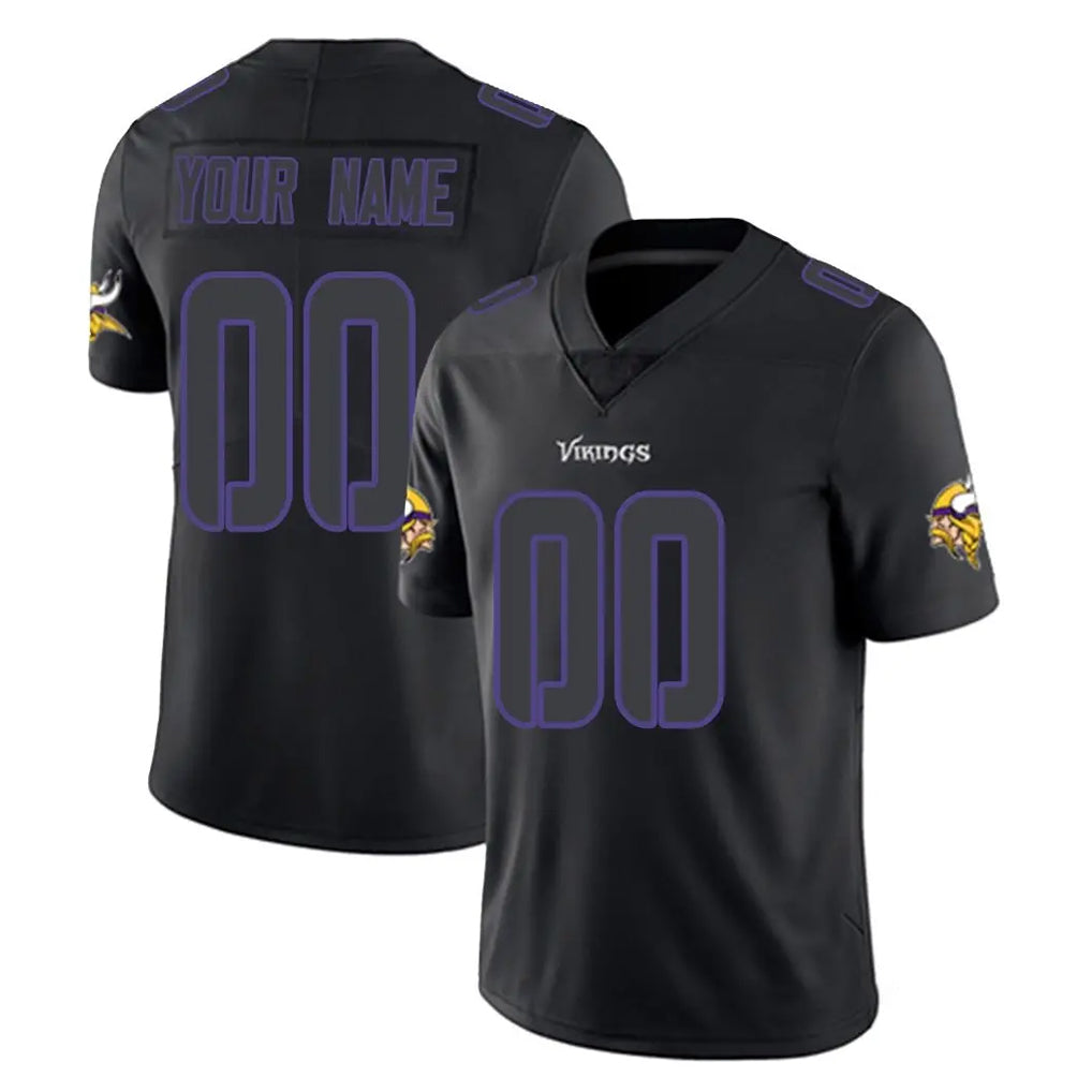 Jdoa Custom MN.Vikings Black Impact Limited Home Game Any Name & Numbers Stitched Jerseys