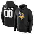 Jdoa Custom MN.Vikings Black LOGO Pullover Hoodies Limited Any Name & Numbers Stitched Jerseys