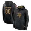 Jdoa Custom MN.Vikings Black Salute to Service Hoodies Limited Game Any Name & Numbers Stitched Jerseys