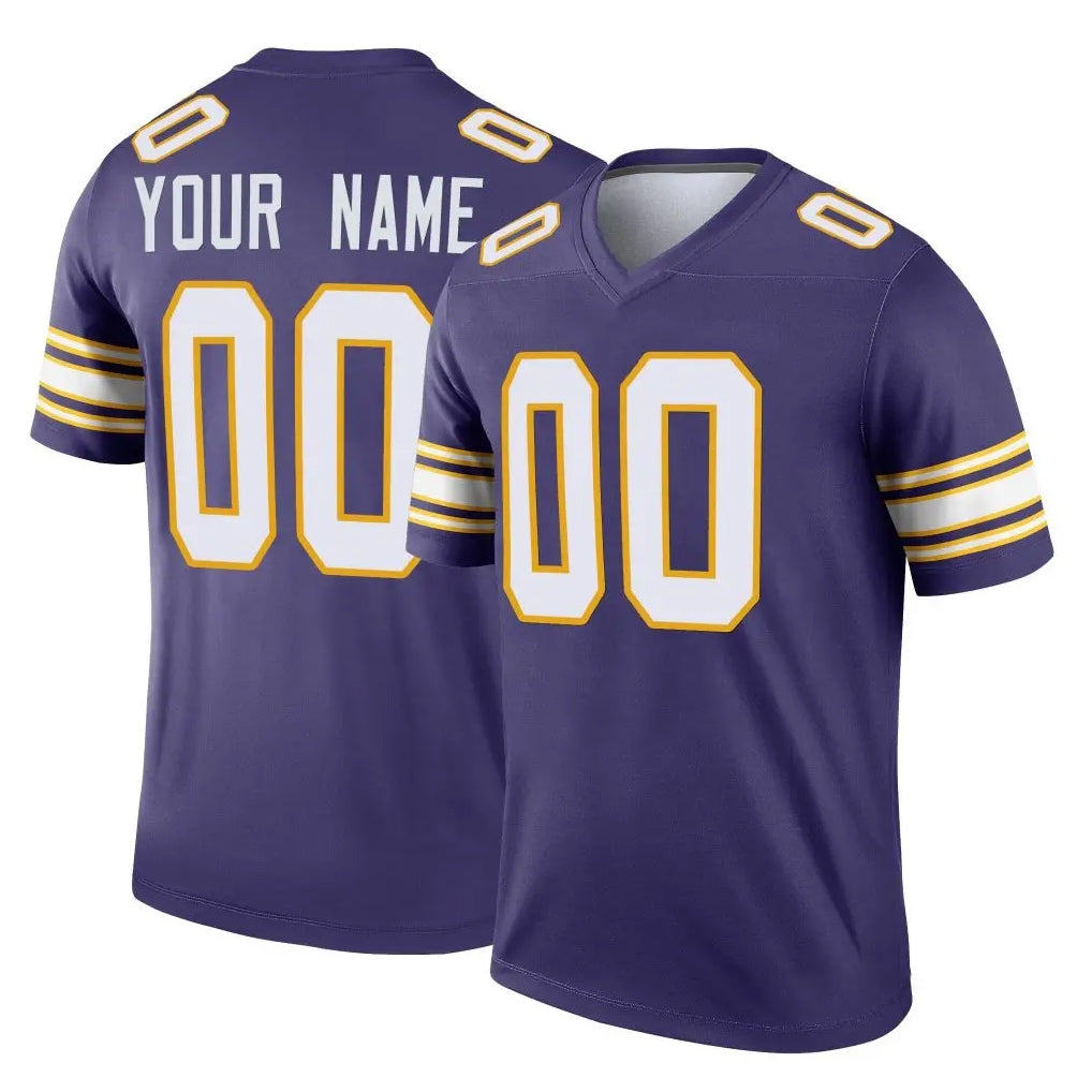 Jdoa Custom MN.Vikings Purple Limited Classic Home Game Any Name & Numbers Stitched Jerseys