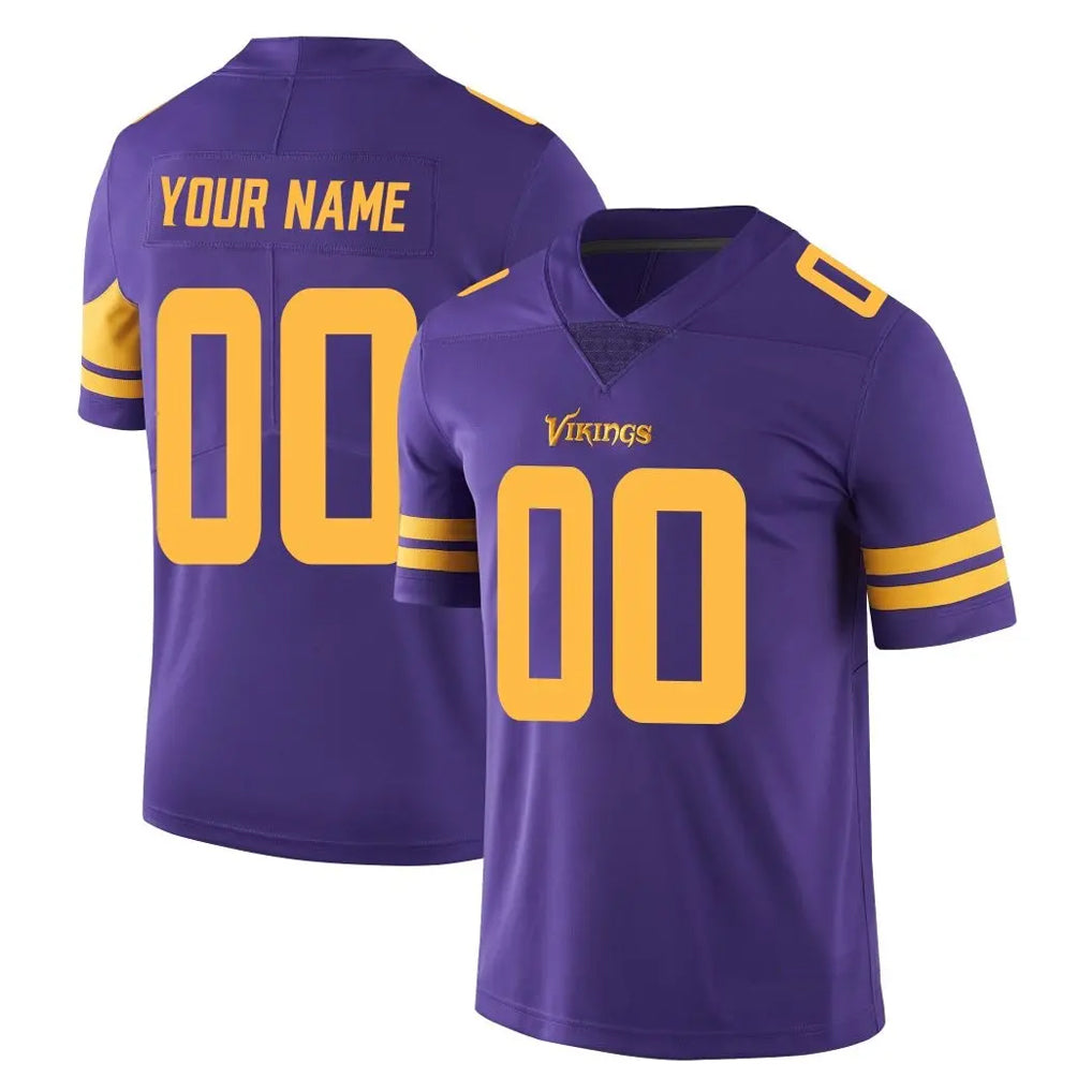 Jdoa Custom MN.Vikings Purple Limited Color Rush Home Game Any Name & Numbers Stitched Jerseys
