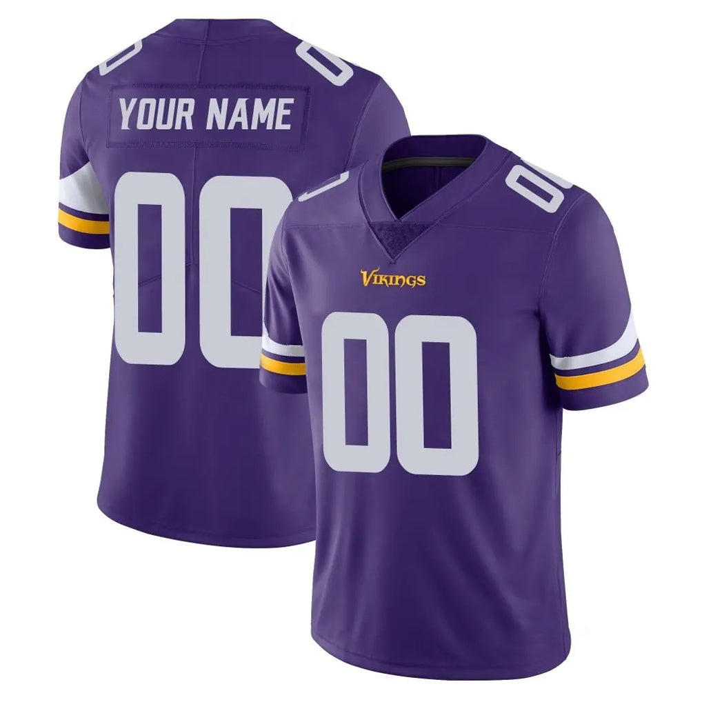 Jdoa Custom MN.Vikings Purple Limited Vapor Untouchable Home Game Any Name & Numbers Stitched Jerseys