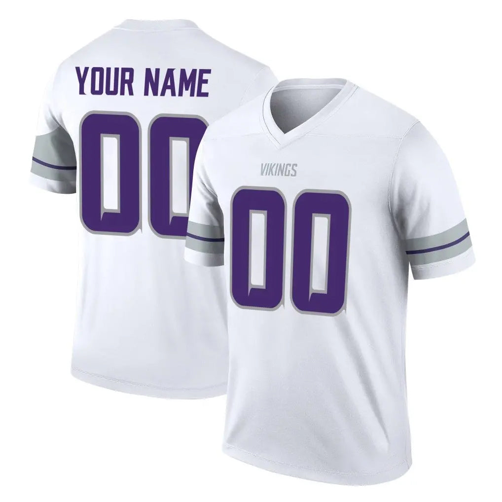 Jdoa Custom MN.Vikings White Alternate Legend Home Game Any Name & Numbers Stitched Jerseys