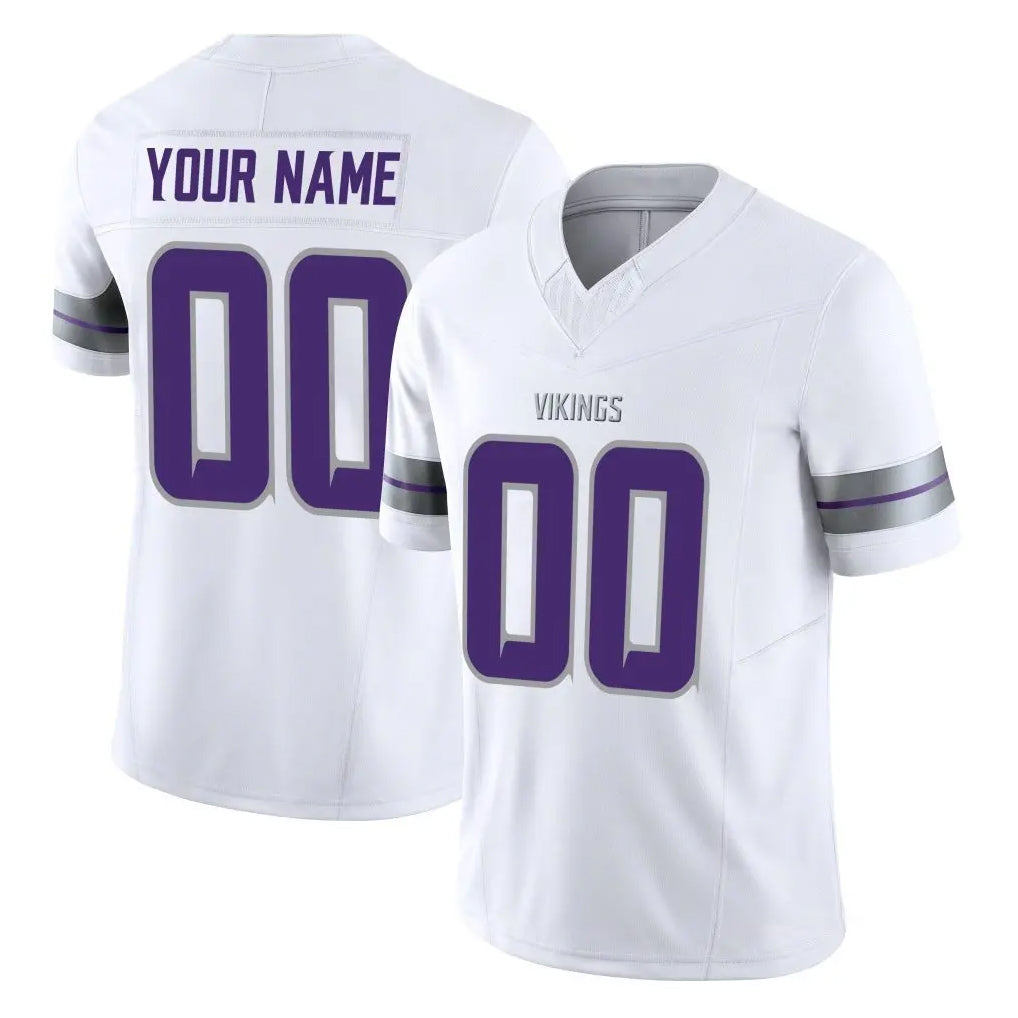 Jdoa Custom MN.Vikings White Limited Alternate Vapor F.U.S.E. Home Game Any Name & Numbers Stitched Jerseys