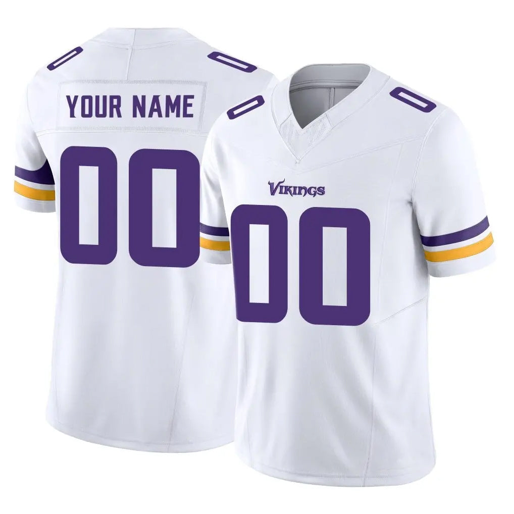 Jdoa Custom MN.Vikings White Limited Vapor F.U.S.E. Home Game Any Name & Numbers Stitched Jerseys
