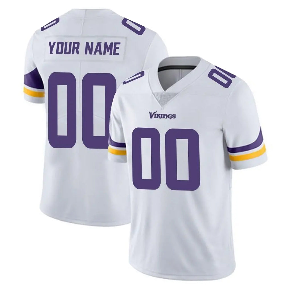 Jdoa Custom MN.Vikings White Limited Vapor Untouchable Home Game Any Name & Numbers Stitched Jerseys