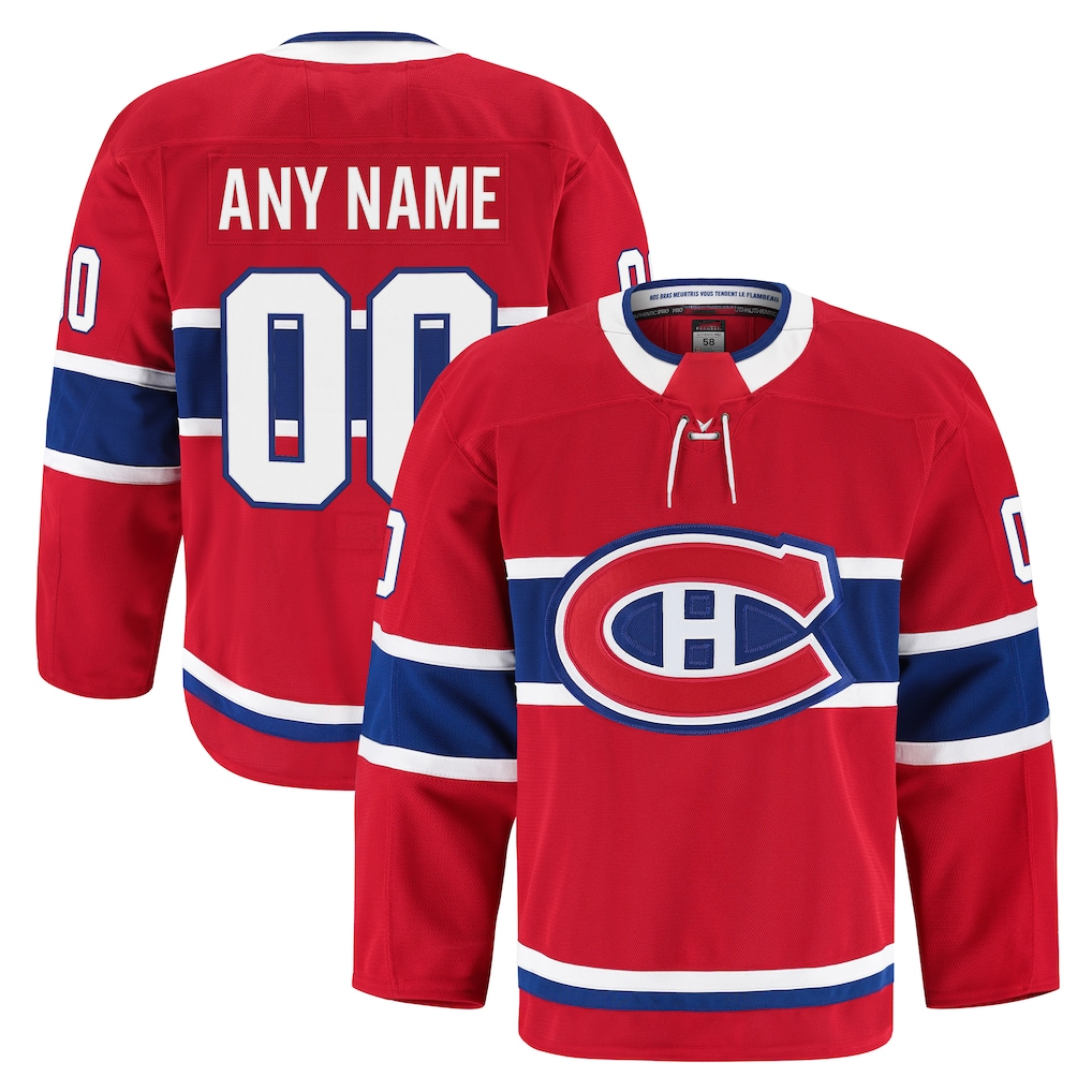 Jdoa Custom Montreal Canadiens Red Home Authentic Pro Jerseys