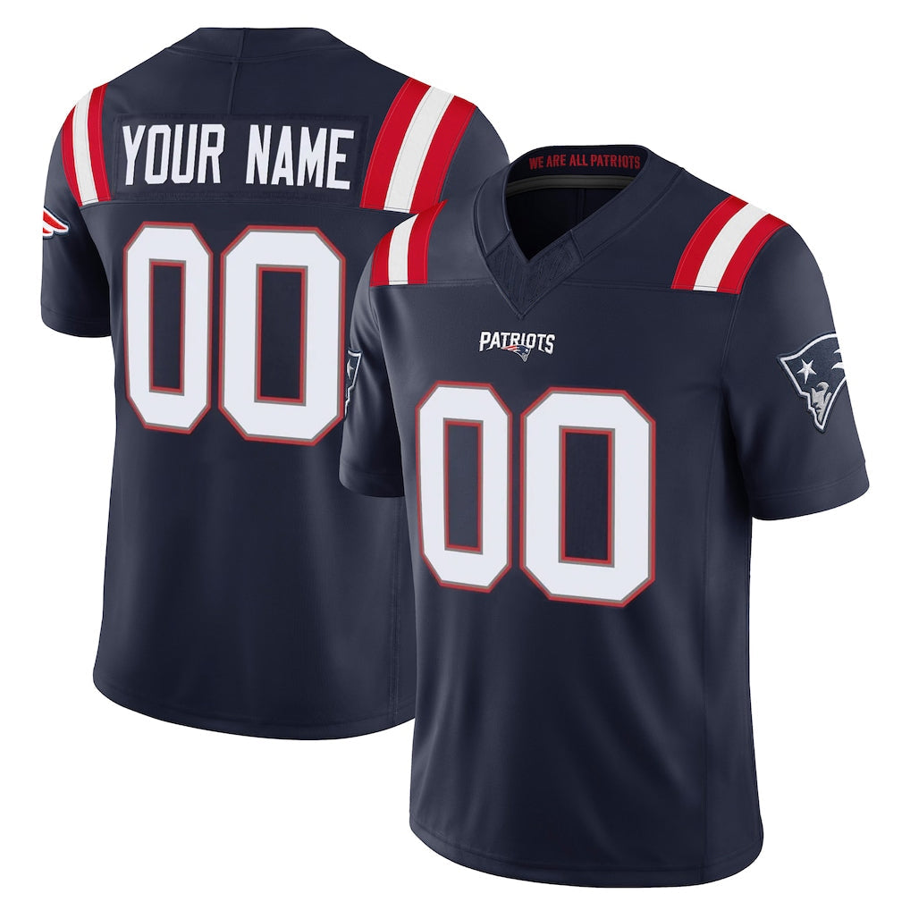 Jdoa Custom NE.Patriots Navy Limited Vapor F.U.S.E. Home Game Any Name & Numbers Stitched Jerseys