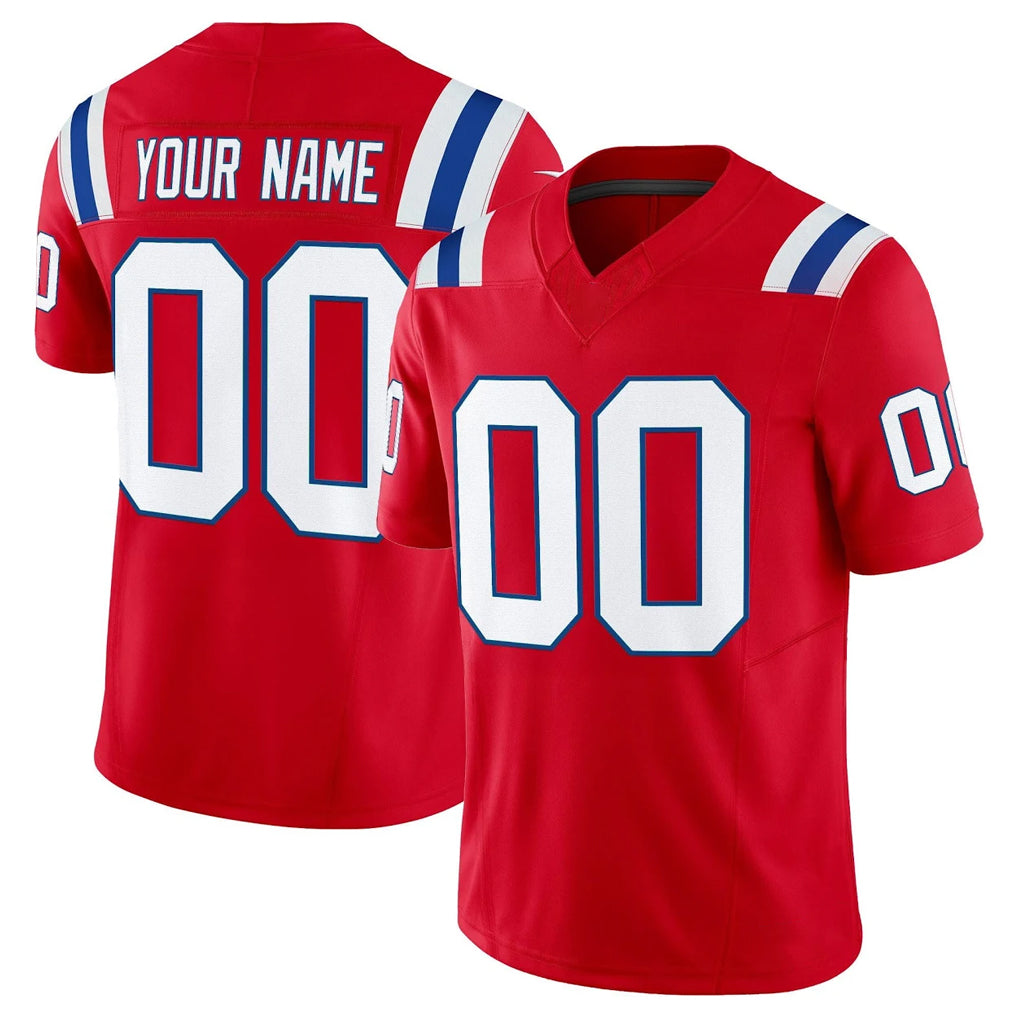 Jdoa Custom NE.Patriots Red Limited Vapor F.U.S.E. Home Game Any Name & Numbers Stitched Jerseys