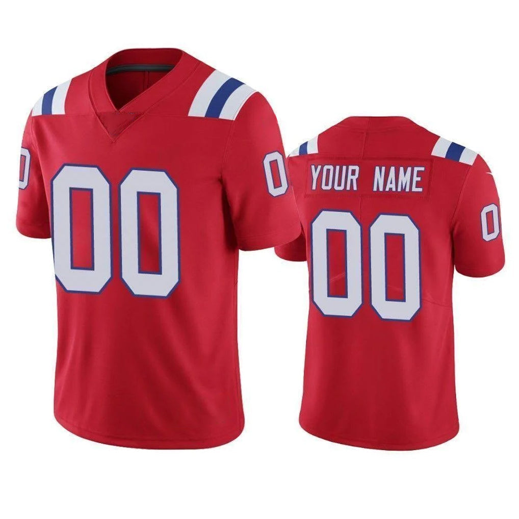 Jdoa Custom NE.Patriots Red Vapor Untouchable Home Game Any Name & Numbers Stitched Jerseys