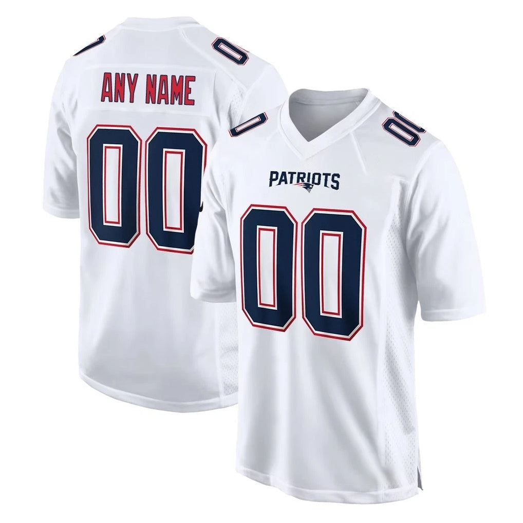 Jdoa Custom NE.Patriots White Fashion Limited Home Game Any Name & Numbers Stitched Jerseys