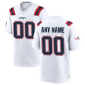 Jdoa Custom NE.Patriots White Home Game Any Name & Numbers Stitched Jerseys