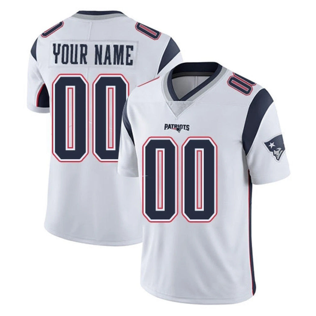 Jdoa Custom NE.Patriots White Limited Vapor Home Game Any Name & Numbers Stitched Jerseys