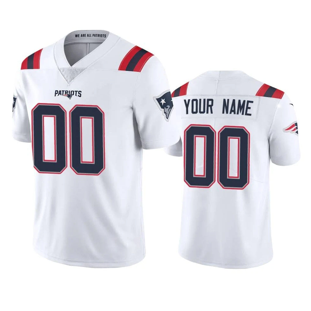 Jdoa Custom NE.Patriots White Vapor Untouchable Home Game Any Name & Numbers Stitched Jerseys
