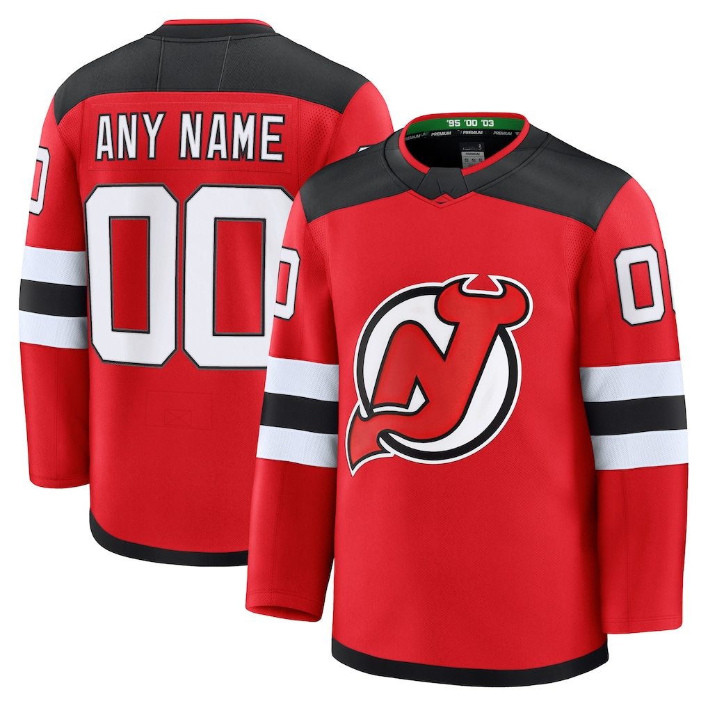 Jdoa Custom N.Jersey Devils Red Home Premium Jerseys