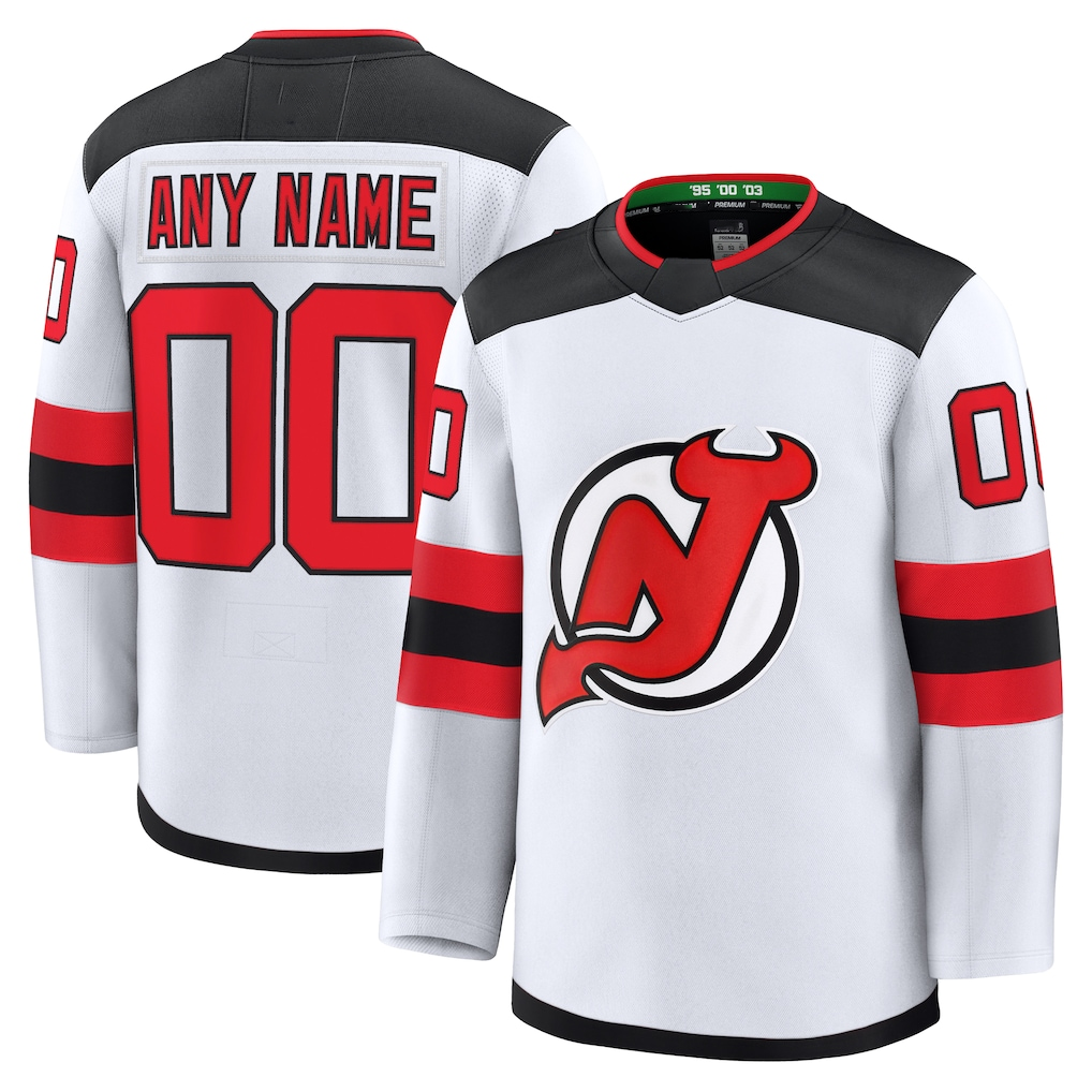 Jdoa Custom N.Jersey Devils White Away Premium Jerseys