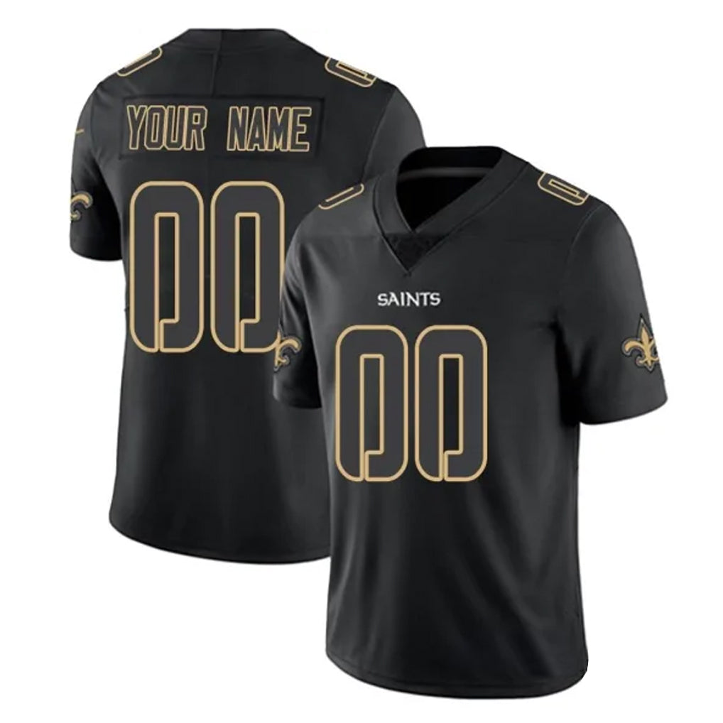 Jdoa Custom NO.Saints Black Impact Limited Home Game Any Name & Numbers Stitched Jerseys