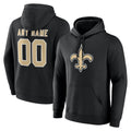Jdoa Custom NO.Saints Black Pullover Hoodies Limited Any Name & Numbers Stitched Jerseys