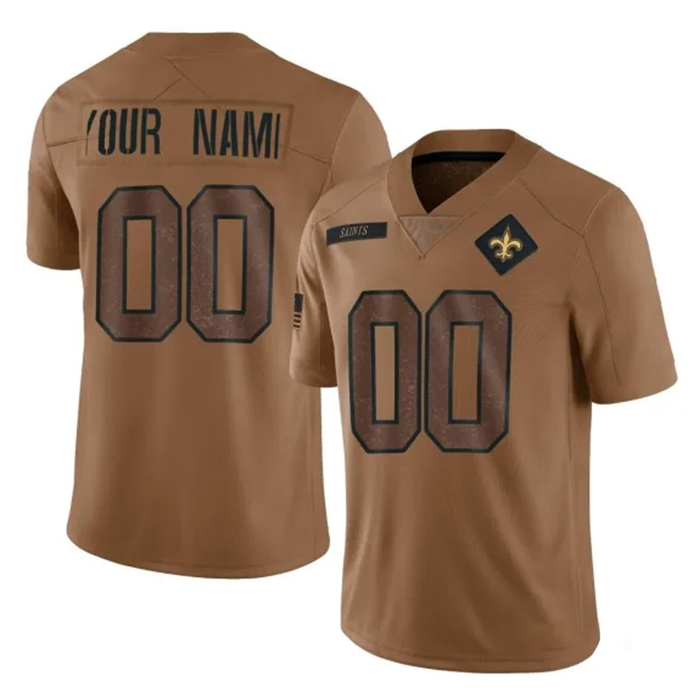Jdoa Custom NO.Saints Brown Salute To Service Limited Any Name & Numbers Stitched Jerseys