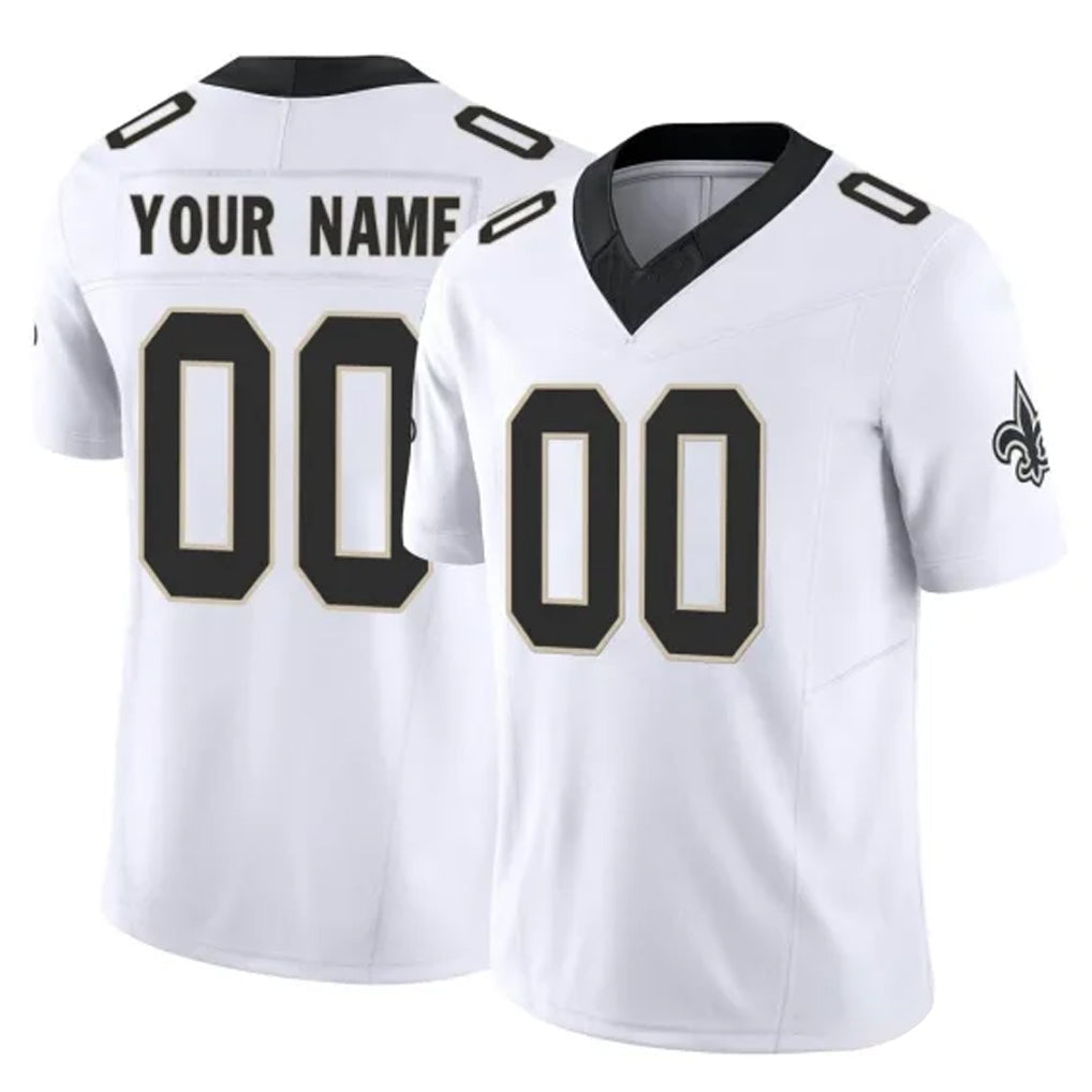 Jdoa Custom NO.Saints White Limited Vapor F.U.S.E. Home Game Any Name & Numbers Stitched Jerseys