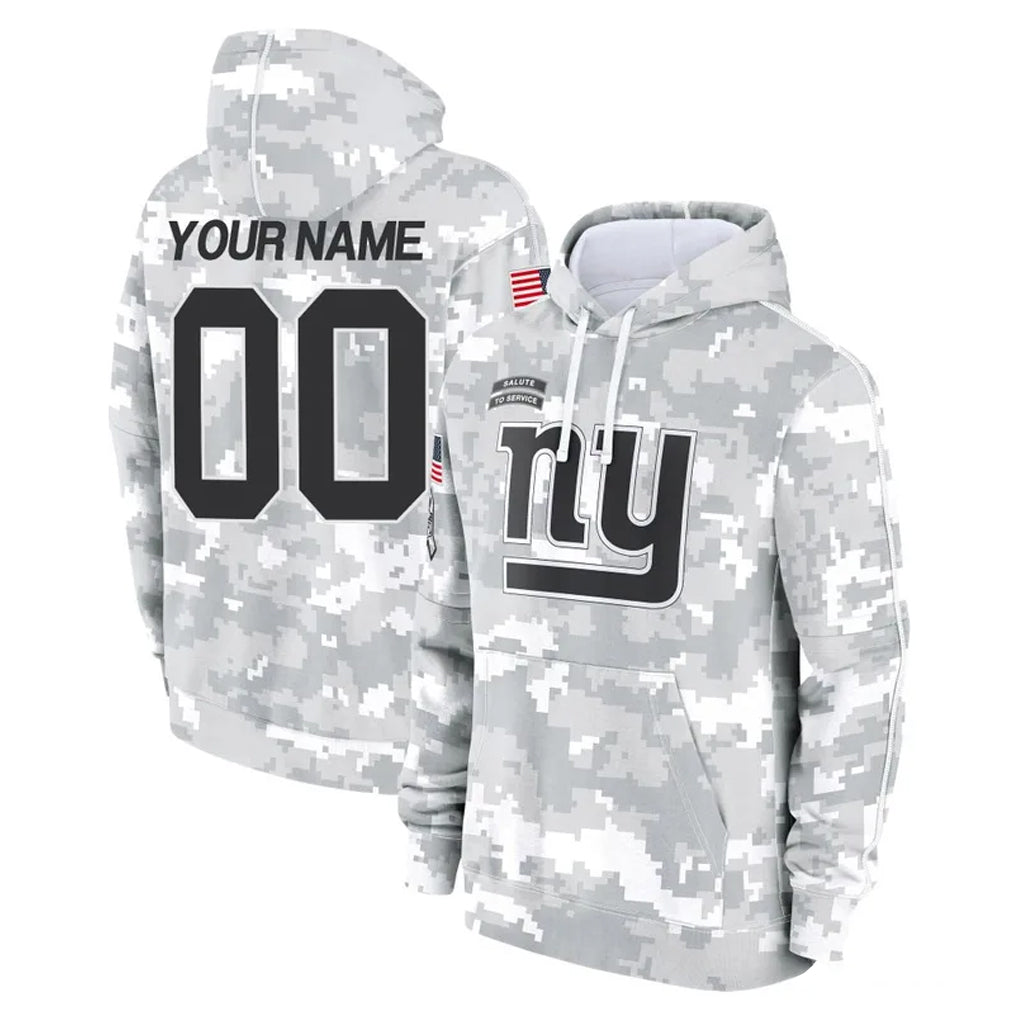 Jdoa Custom NY.Giants Arctic Camo Salute to Service Pullover Hoodies Limited Game Any Name & Numbers Stitched Jerseys