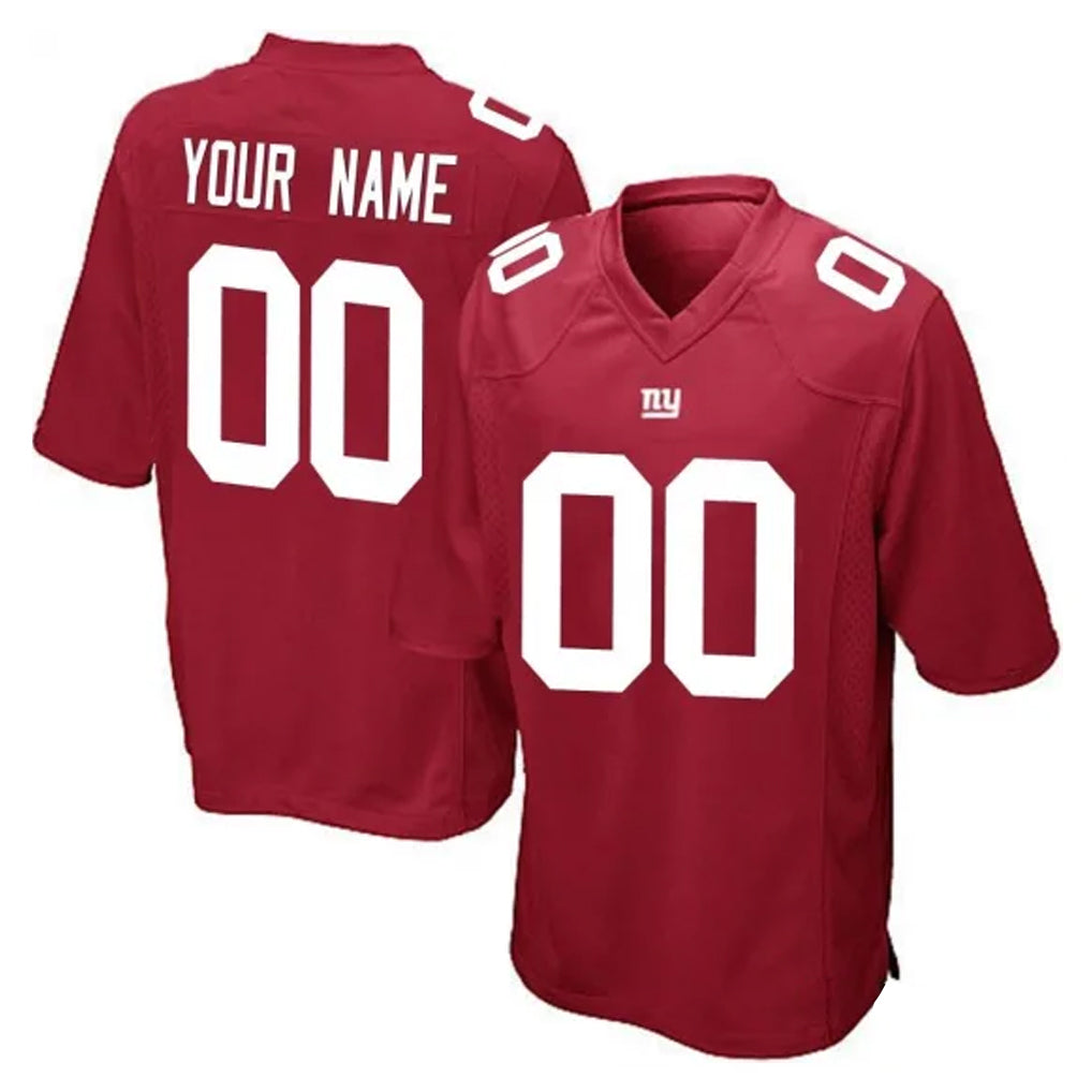 Jdoa Custom NY.Giants Red Home Game Any Name & Numbers Stitched Jerseys
