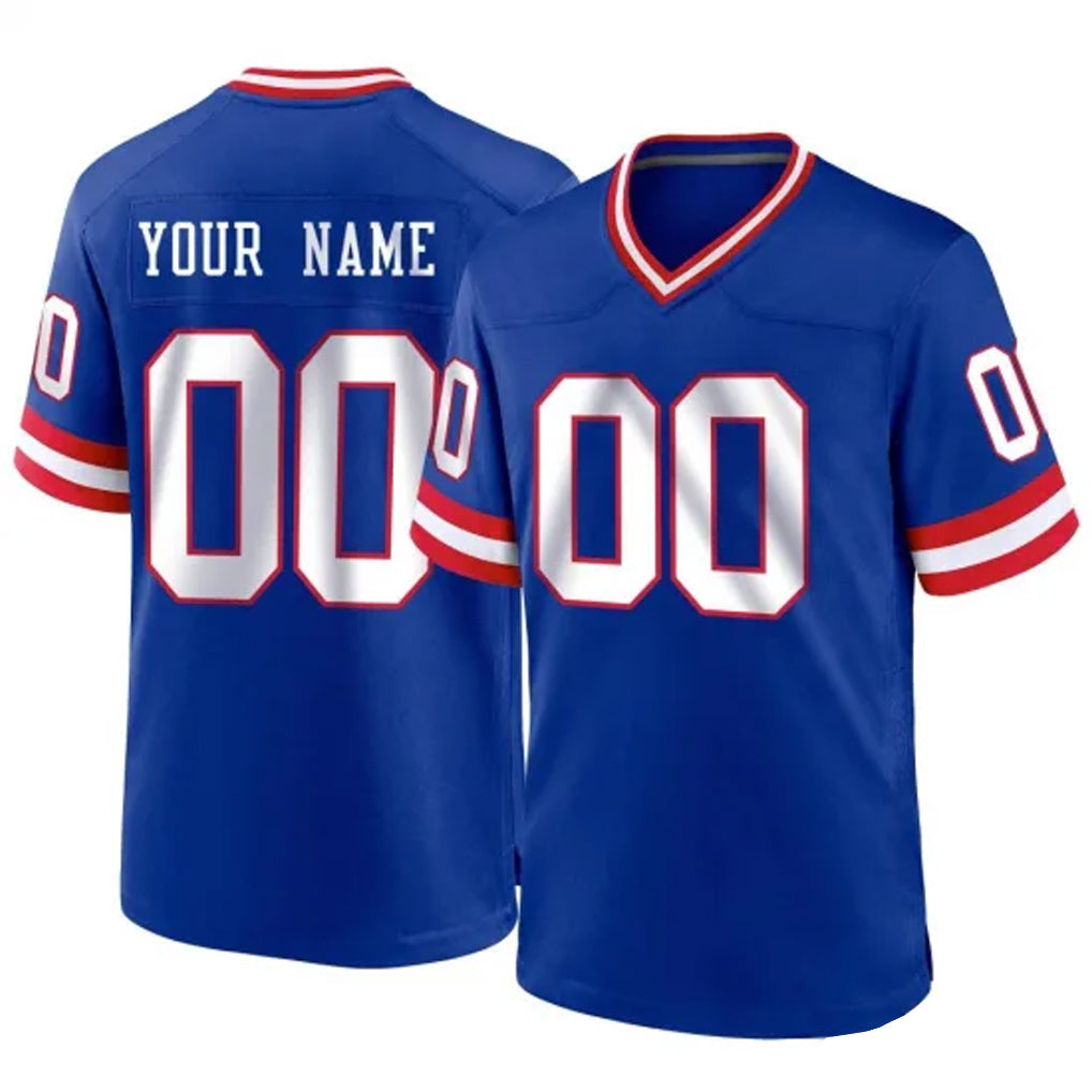 Jdoa Custom NY.Giants Royal Classic Home Game Any Name & Numbers Stitched Jerseys