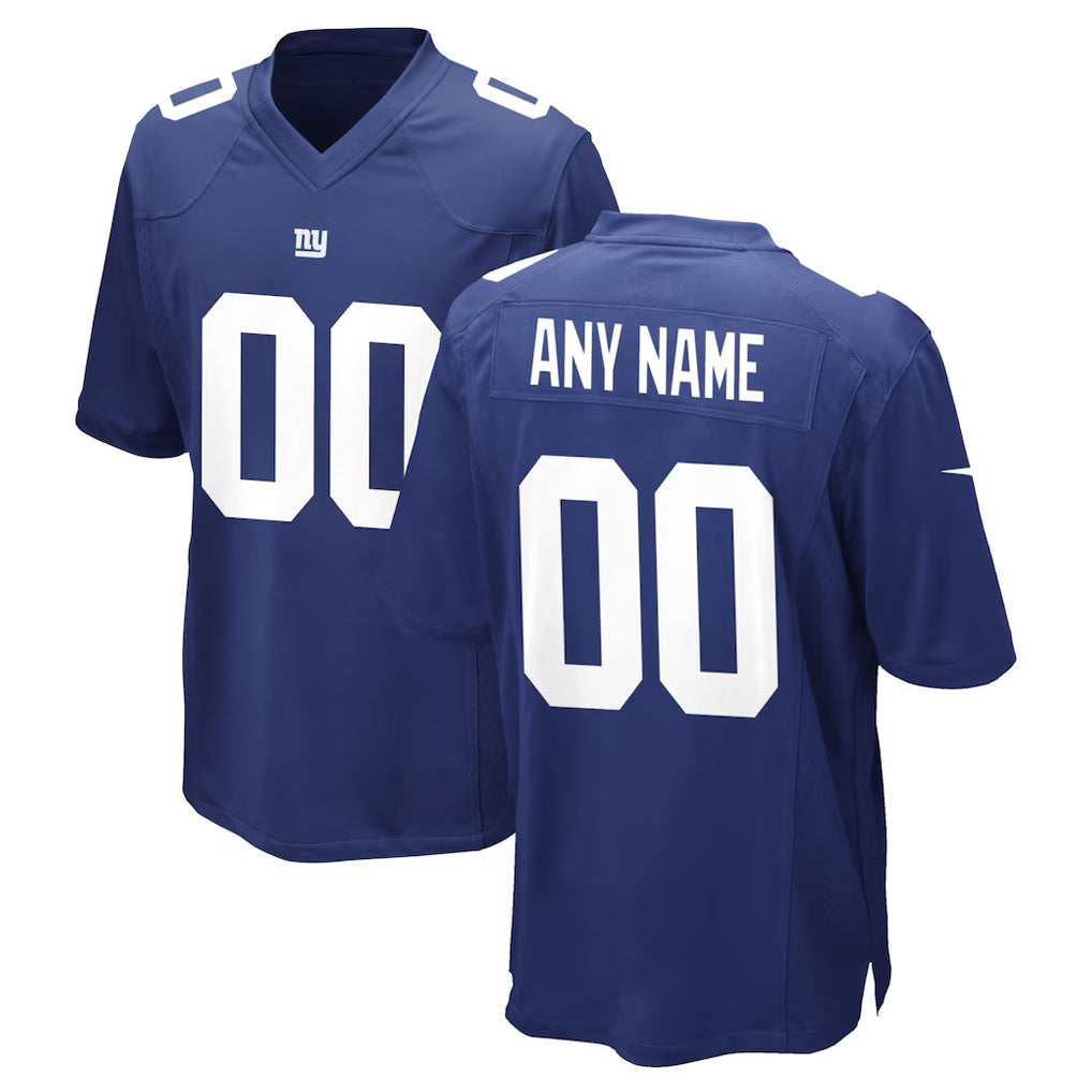 Jdoa Custom NY.Giants Royal Home Game Any Name & Numbers Stitched Jerseys
