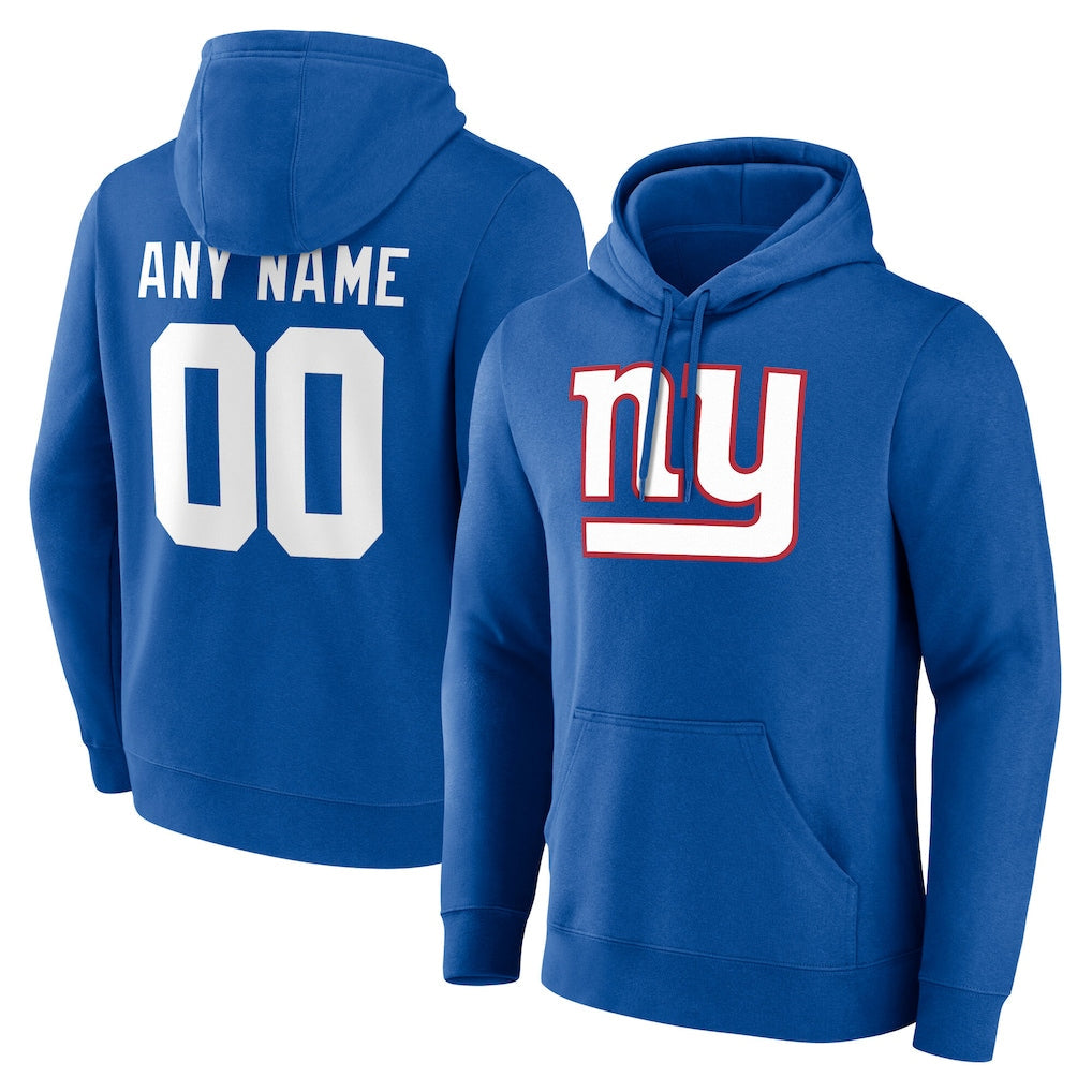 Jdoa Custom NY.Giants Royal Pullover Hoodies Limited Game Any Name & Numbers Stitched Jerseys