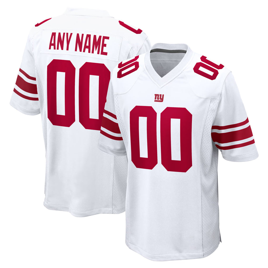 Jdoa Custom NY.Giants White Home Game Any Name & Numbers Stitched Jerseys