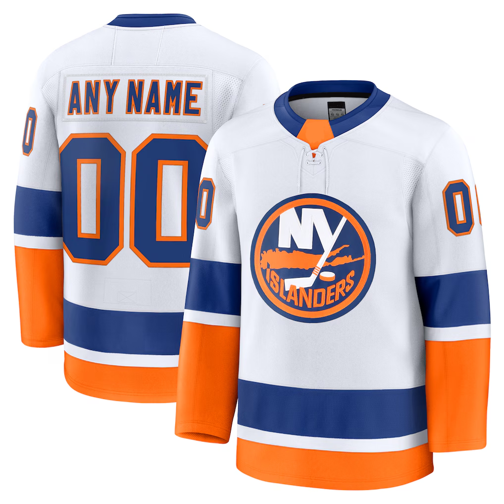 Jdoa Custom NY.Islanders White Away Premium Jerseys