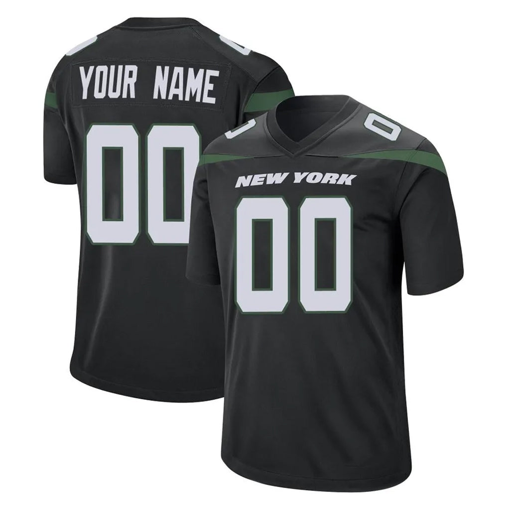 Jdoa Custom NY.Jets Black Home Game Any Name & Numbers Stitched Jerseys