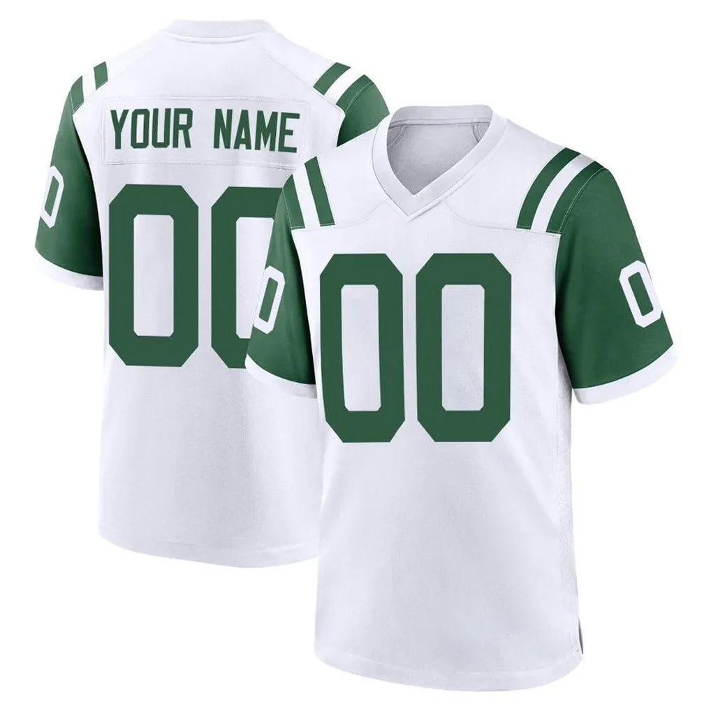 Jdoa Custom NY.Jets White Classic Home Game Any Name & Numbers Stitched Jerseys