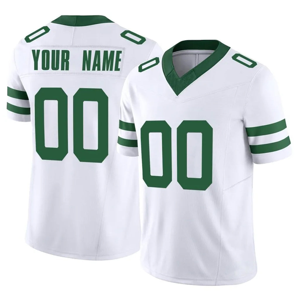 Jdoa Custom NY.Jets White Legacy Limited Vapor F.U.S.E. Home Game Any Name & Numbers Stitched Jerseys
