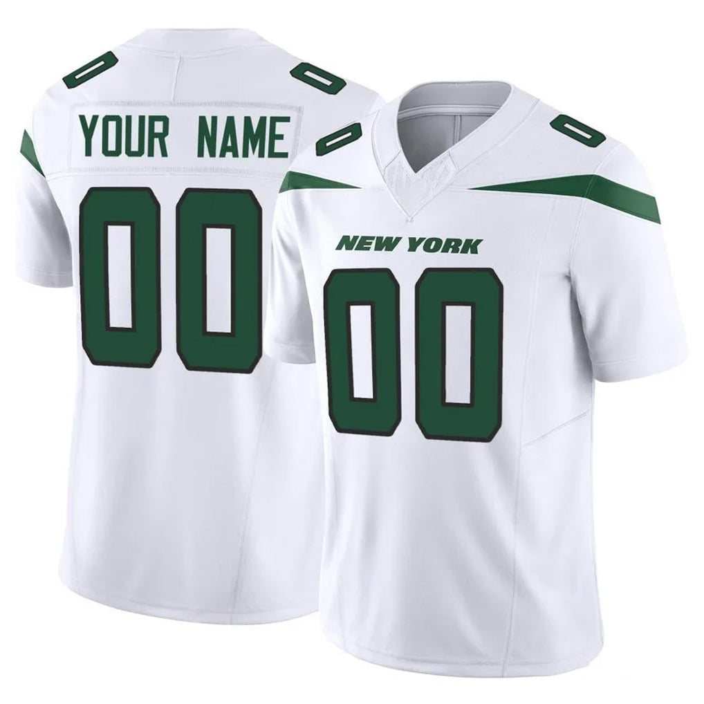 Jdoa Custom NY.Jets White Limited Vapor F.U.S.E. Home Game Any Name & Numbers Stitched Jerseys