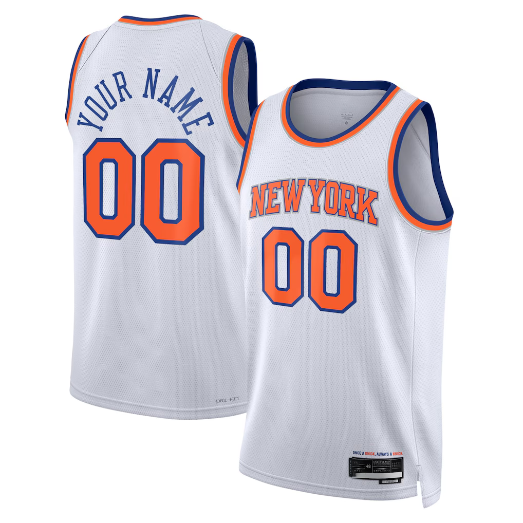 Jdoa Custom NY.Knicks White Swingman Jerseys - Association Edition